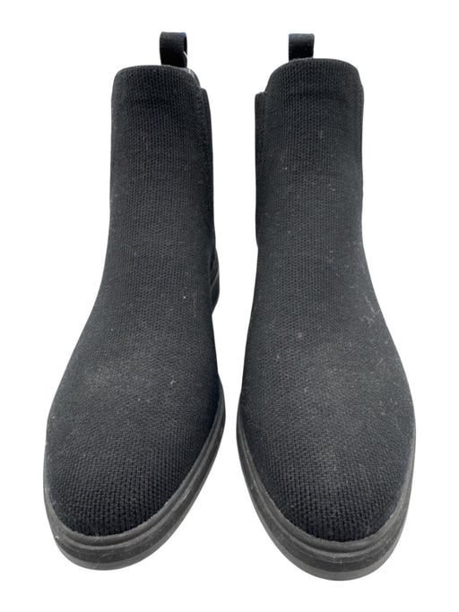 Rothy's Shoe Size 9.5 Black Synthetic Knit Stretch Panel Almond Toe Booties Black / 9.5