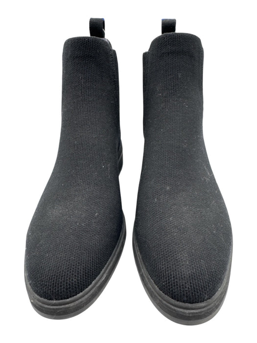 Rothy's Shoe Size 9.5 Black Synthetic Knit Stretch Panel Almond Toe Booties Black / 9.5