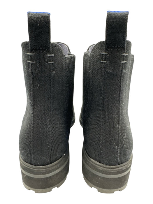 Rothy's Shoe Size 9.5 Black Synthetic Knit Stretch Panel Almond Toe Booties Black / 9.5