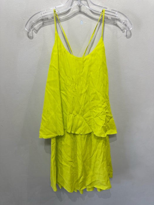 Patterson J. Kincaid Size M Neon Green Rayon Halter Spaghetti Strap Dress
