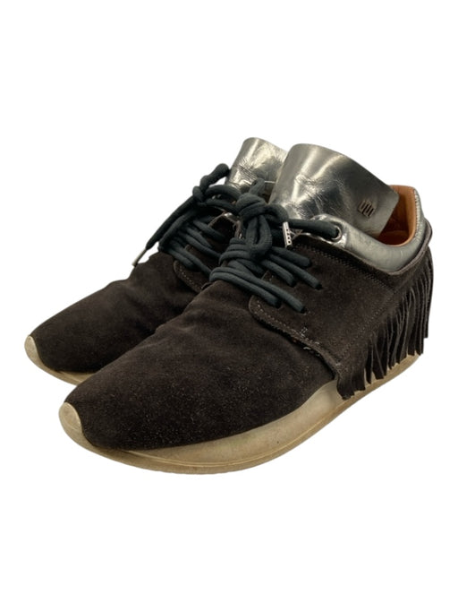 Esse Ut Esse Shoe Size 10 dark brown, silver, beige Suede Fringe Sneakers dark brown, silver, beige / 10