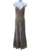 Nicole Miller Collection Size 6 Purple & Yellow Cotton Blend Lace Overlay Gown Purple & Yellow / 6