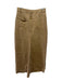 Reformation Jeans Size 27 Tan Brown Cotton Denim High Rise Front Slit Maxi Skirt Tan Brown / 27