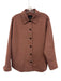 Theory Size P Taupe Wool Blend Button Front Long Sleeve Collar Jacket Taupe / P