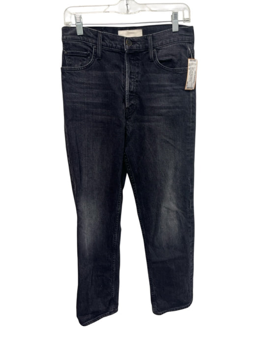Mother Superior Size 29 Black Cotton Blend Button Fly Whiskering Faded Jeans Black / 29