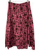 Ganni Size 38 Pink & Black Cotton Floral Elastic Waist Maxi Skirt Pink & Black / 38