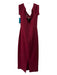 Trina Turk Size 4 Maroon Rayon Blend Off Shoulder Below knee Dress Maroon / 4