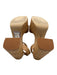Larroude Shoe Size 8.5 Tan Straw open toe Ankle Buckle Platform Sandals Tan / 8.5
