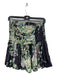 Sabina Musayev Size S Black, Green, Purple Viscose Shimmer Detail Floral Skirt Black, Green, Purple / S