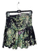 Sabina Musayev Size S Black, Green, Purple Viscose Shimmer Detail Floral Skirt Black, Green, Purple / S