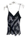 Cami NYC Size S Black & White Silk Bandana Spaghetti Strap Top Black & White / S