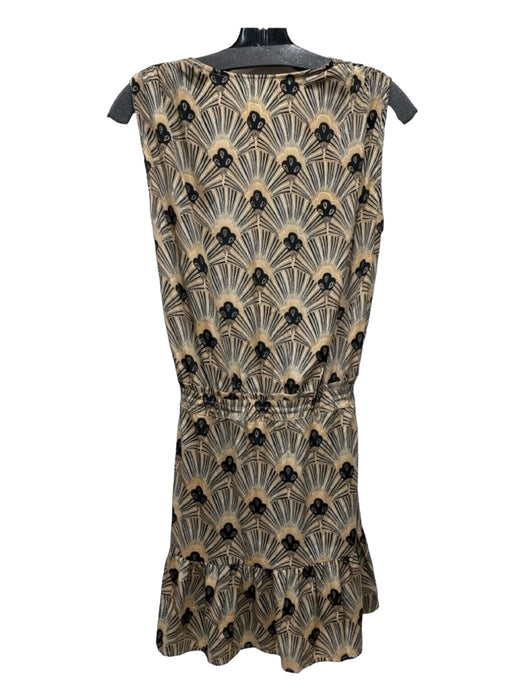 Perry Walker Size Est S Bronze & Black Silk Abstract Tassels Dress Bronze & Black / Est S