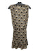 Perry Walker Size Est S Bronze & Black Silk Abstract Tassels Dress Bronze & Black / Est S