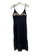 Lovers + Friends Size S Black Polyester Overlay Spaghetti Strap Midi Dress Black / S