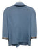 St John Collection Size 2 Sky Blue Wool Blend Knit Enamel Buttons Lapel Jacket Sky Blue / 2