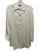 Massimo Dutti Size 2 Ivory White Lyocell Twill Stitch Detail Button Down Top Ivory White / 2