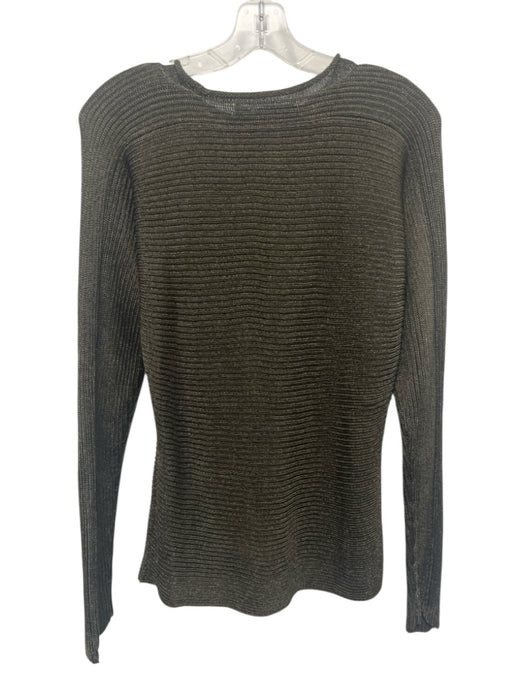 Ralph Lauren Size L Dark Green Silk Blend metallic knit rolled neckline Sweater Dark Green / L