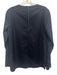 Elie Tahari Size S Black Cotton Blend Satin Trim Keyhole Long Sleeve Top Black / S