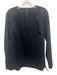 Elie Tahari Size S Black Cotton Blend Satin Trim Keyhole Long Sleeve Top Black / S