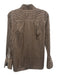 Hinson Wu Size 4 Brown & White Cotton Stripe Long Sleeve Button Down Top Brown & White / 4