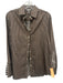 Hinson Wu Size 4 Brown & White Cotton Stripe Long Sleeve Button Down Top Brown & White / 4