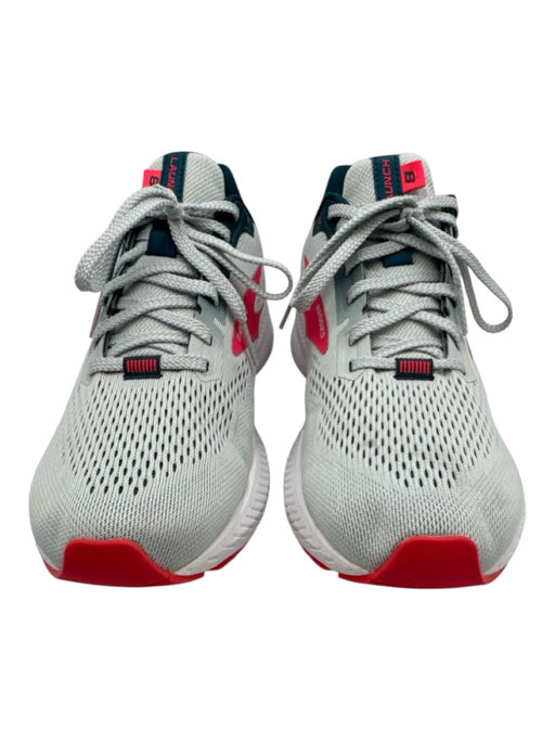 Brooks Shoe Size 9 Pink, Blue, Gray Synthetic Lace Up Logo Mesh Sneakers Pink, Blue, Gray / 9