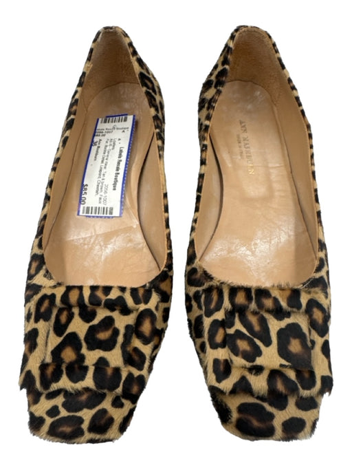 Ann Mashburn Shoe Size 36 Tan & brown Faux Fur Buckle Detail Leapord Loafers Tan & brown / 36