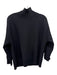 Lafayette 148 Size S Black Wool Ribbed Zip Shoulder Sweater Black / S