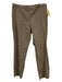 Theory Size 12 Brown Linen & Viscose Elastic Waist Mid Rise Pockets Pants Brown / 12