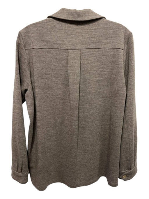 Ann Mashburn Size M Brown Wool Heathered Collar Jacket Brown / M