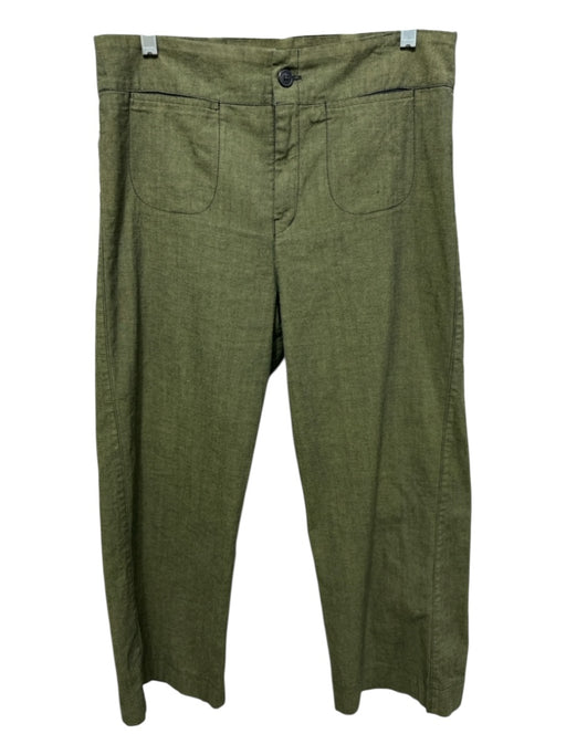 Prairie Underground Size L Olive Green Cotton Wide Leg Front Pockets Pants Olive Green / L