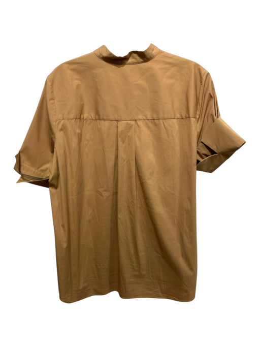 Lafayette Size Medium Tan Gold cotton & polyamide Short Cuff Sleeve Top Tan Gold / Medium
