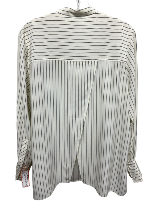 Co Size Medium Off White Print Silk Stripe Long Sleeve Top Off White Print / Medium