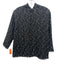 Ann Mashburn Size Medium Black Polyester Blend Boucle Back Zip Top Black / Medium