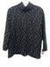 Ann Mashburn Size Medium Black Polyester Blend Boucle Back Zip Top Black / Medium