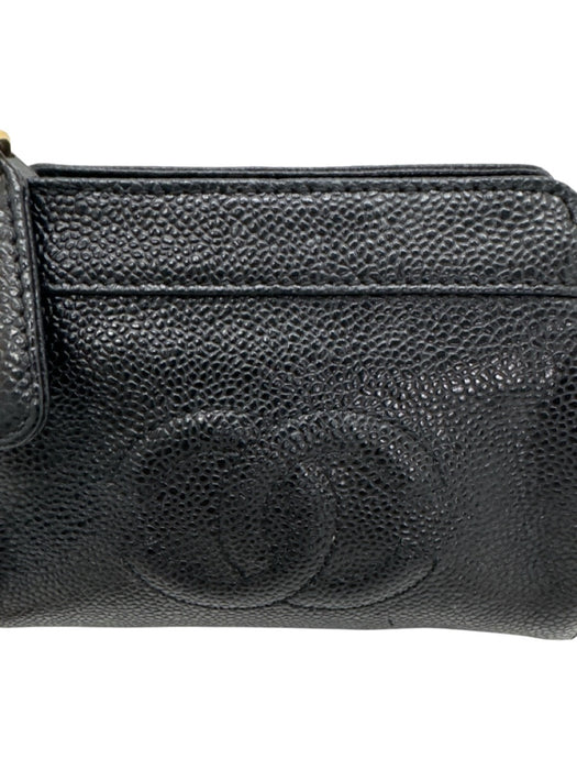 Chanel Black Leather Caviar Gold Chain Crossbody Dustbag Inc. Bag Black / Mini