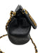 Chanel Black Leather Caviar Gold Chain Crossbody Dustbag Inc. Bag Black / Mini