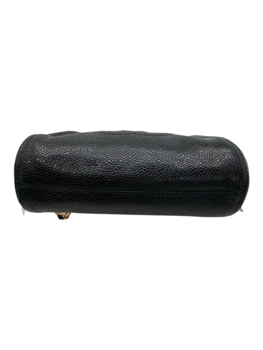 Chanel Black Leather Caviar Gold Chain Crossbody Dustbag Inc. Bag Black / Mini
