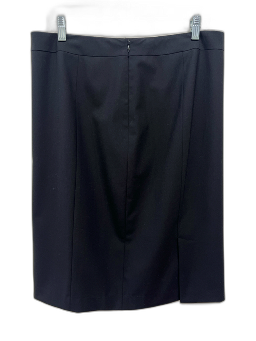 Lafayette 148 Size 12 Black Wool Pencil Skirt Black / 12