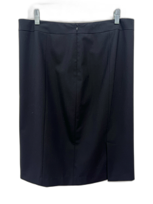 Lafayette 148 Size 12 Black Wool Pencil Skirt Black / 12