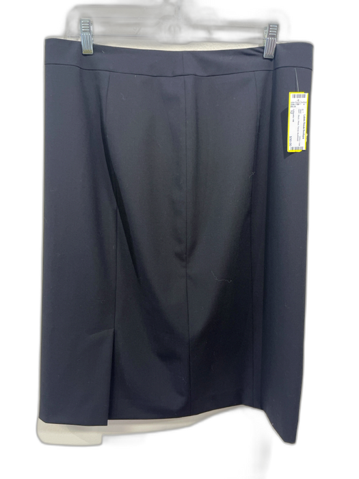 Lafayette 148 Size 12 Black Wool Pencil Skirt Black / 12