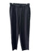 Eileen Fisher Size M Black Linen Elastic Waist Straight Leg Pants Black / M