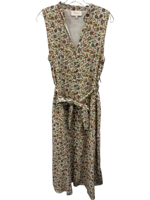 Cleobella Size Medium Green, Blue, Red Cotton Sleeveless Floral Dress Green, Blue, Red / Medium