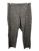 Theory Size 12 Gray Linen Blend Elastic Waist Zip Pocket Mid Rise Pants Gray / 12