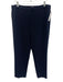 Theory Size 12 Navy Blue Triacetate Blend Elastic Waist Straight Leg Pants Navy Blue / 12