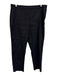 Theory Size 12 Black Linen Blend Elastic Waist High Rise Pockets Pants Black / 12