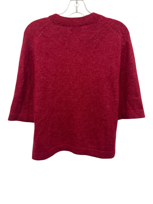Faherty Size XS Brick Red Alpaca Blend Knit 1/2 Sleeve Button Up Sweater Brick Red / XS