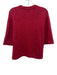 Faherty Size XS Brick Red Alpaca Blend Knit 1/2 Sleeve Button Up Sweater Brick Red / XS