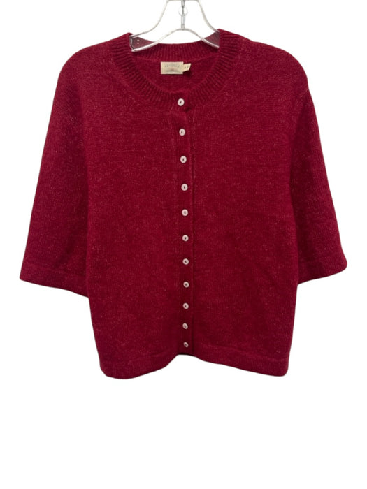 Faherty Size XS Brick Red Alpaca Blend Knit 1/2 Sleeve Button Up Sweater Brick Red / XS