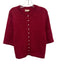 Faherty Size XS Brick Red Alpaca Blend Knit 1/2 Sleeve Button Up Sweater Brick Red / XS